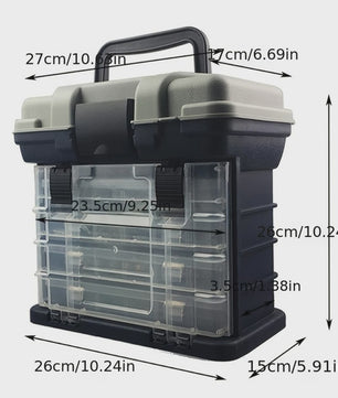 Multifunctionele Visgerei Opbergbox met Lades - Draagbare Organizer voor Hengelsport & Hobby