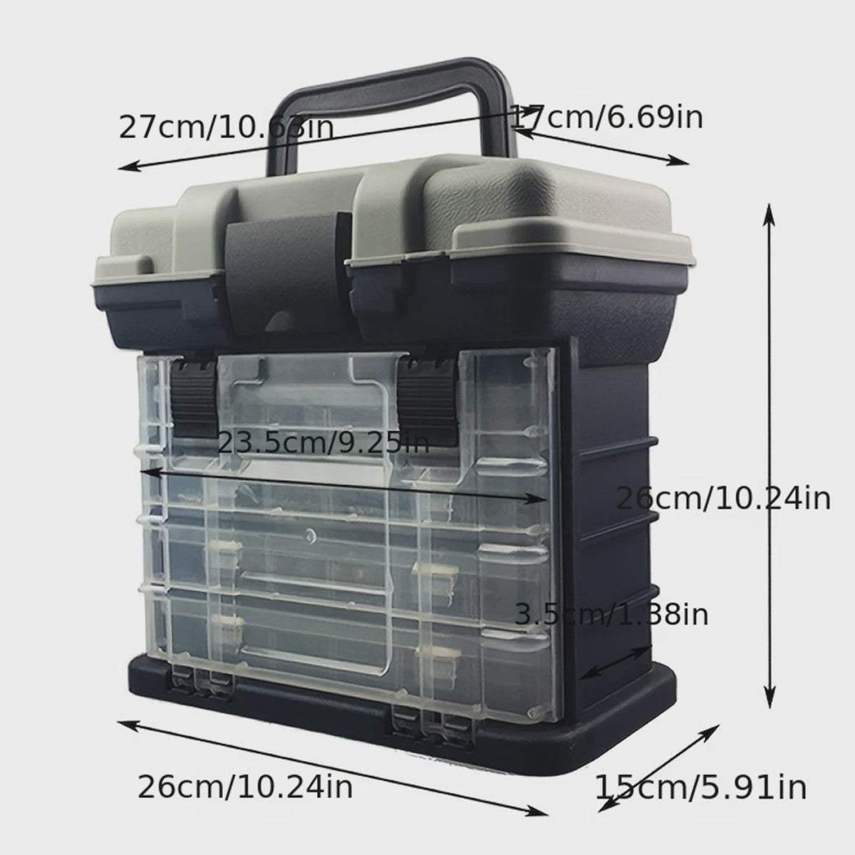 Multifunctionele Visgerei Opbergbox met Lades - Draagbare Organizer voor Hengelsport & Hobby