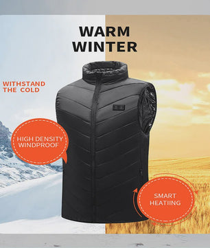Unisex Verwarmd Vest met 21 Graphene Zones - USB Oplaadbaar voor Sport & Outdoor