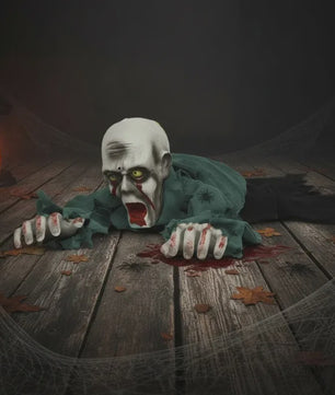 Spookachtige Kruipende Halloween Zombie met Lichtgevende Ogen en Geluid