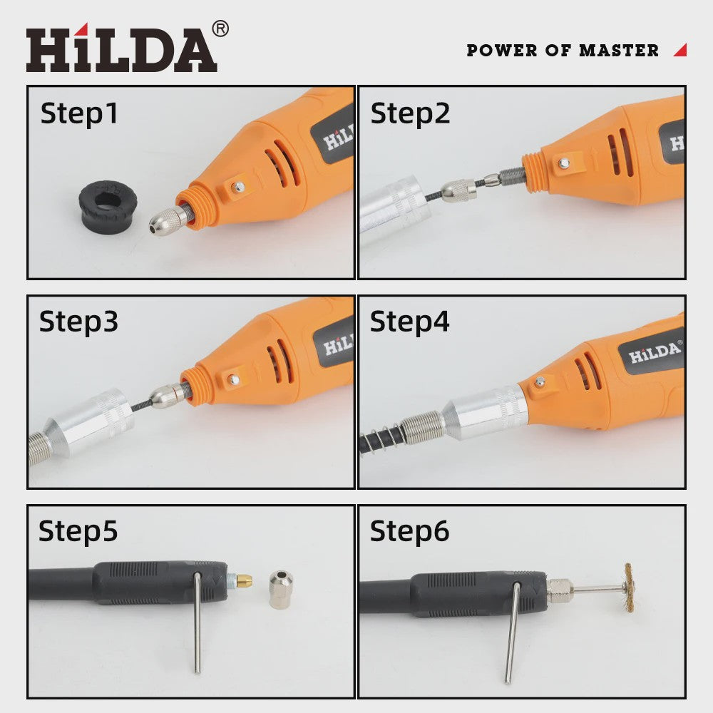 HILDA Flexibele As voor Dremel & Roterende Gereedschappen - Slijpmachine Accessoire