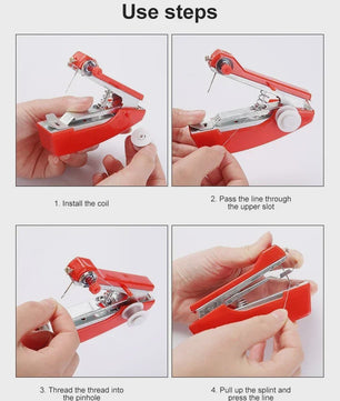 Handzame Mini Naaimachine - Draadloos en Draagbaar voor Snelle Reparaties