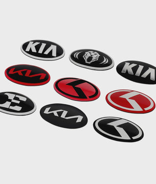 Stuurwiel Embleem Badge Sticker voor KIA Modellen (6.1x3.2cm)