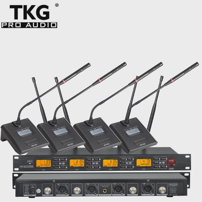 TKG UR4000C UHF Draadloos Microfoon Systeem voor Vergaderingen en Conferenties