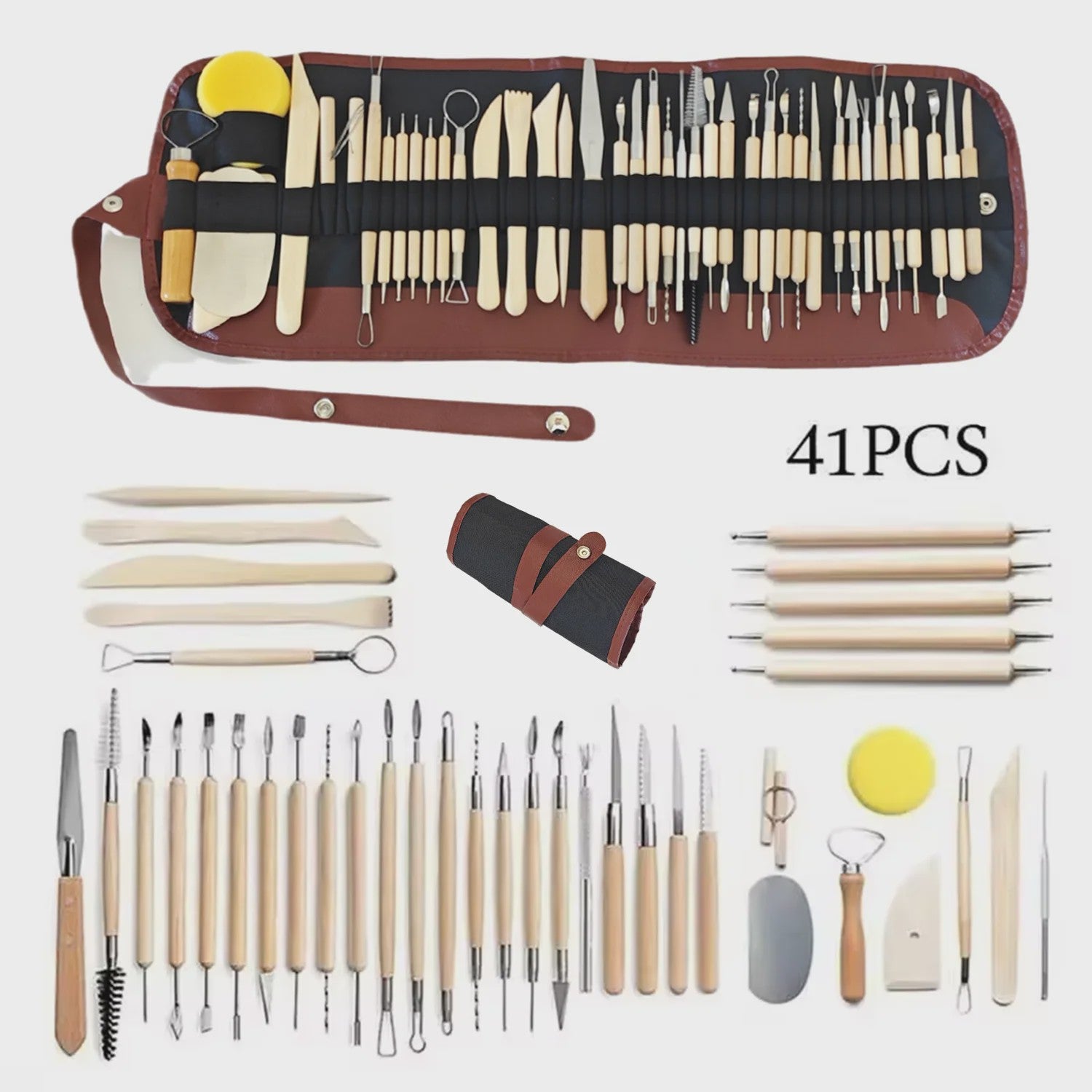 Uitgebreide Klei Modelleer- en Boetseer Gereedschap Set - 8-61 Delig