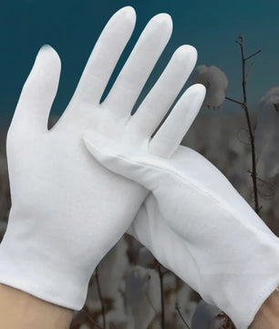 12 Paar Witte Katoenen Handschoenen - Cosmetica, Handverzorging & Bescherming