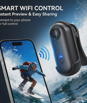 4K Mini Actiecamera met WiFi & Magnetische Bevestiging - Lichtgewicht POV Camera voor Motor, Fiets, Sport & Vlog