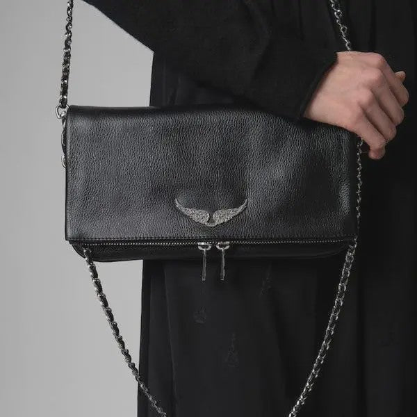 Luxe Dames Crossbody Tas met Ketting en Diamant Accent - Franse Stijl