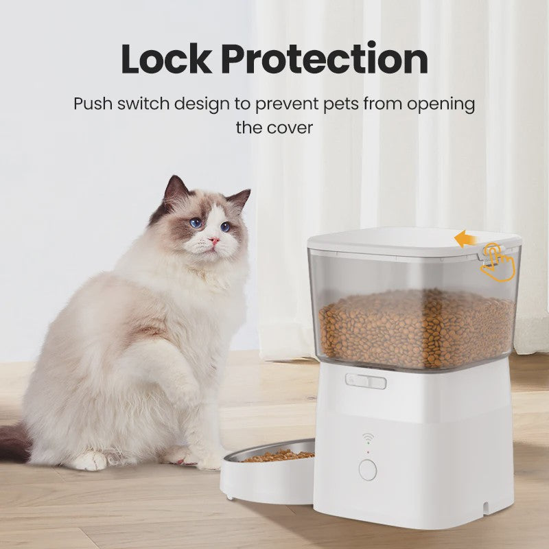ROJECO Automatische Hond & Kat Voerbak met WIFI Bediening - 2L Capaciteit