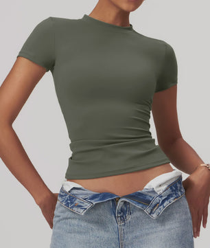 NCLAGEN Sport T-shirt Dames - Ademend & Stretchy Korte Mouw voor Yoga, Fitness & Hardlopen
