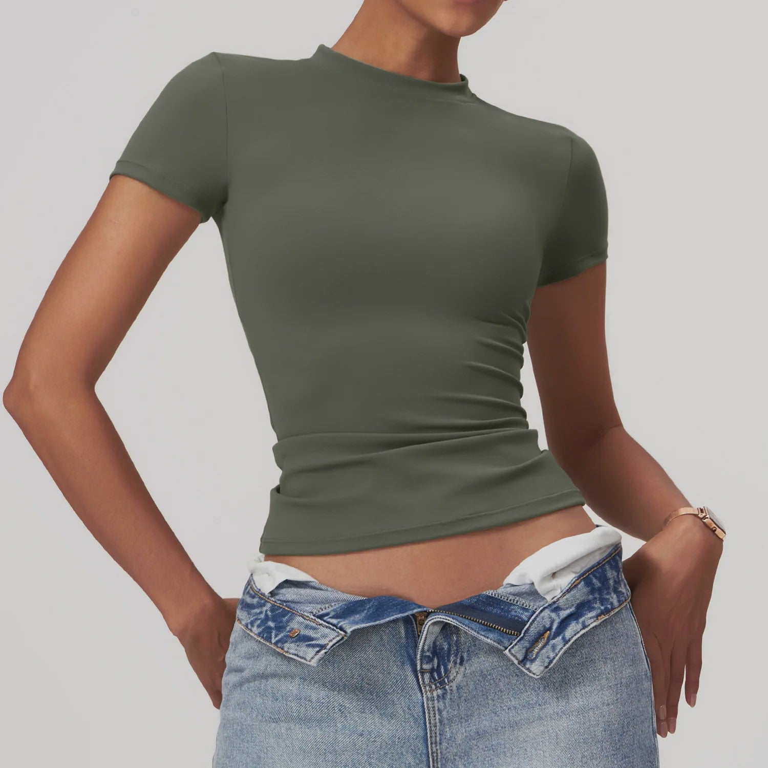 NCLAGEN Sport T-shirt Dames - Ademend & Stretchy Korte Mouw voor Yoga, Fitness & Hardlopen