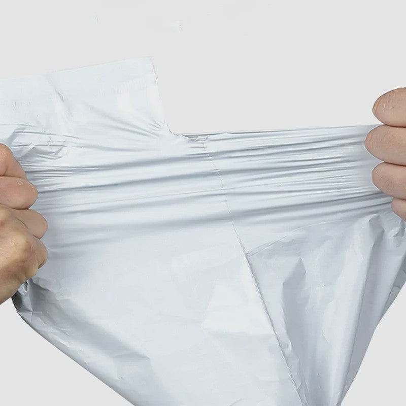 50x Witte Verzendzakken - Sterk Polyethyleen, Zelfklevend, Waterdicht - Ideaal voor Post en Koeriers