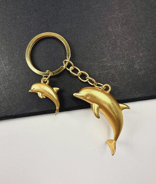 Unieke Dolfijn Sleutelhanger - 3D Metaal Zeedier Dolfijn Hanger voor Auto & Tas