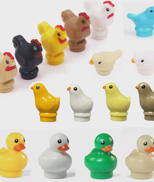Bouwstenen Dierenpark Scene - Katten, Honden, Vogels, Varkens & Meer - DIY Speelgoed Bakstenen