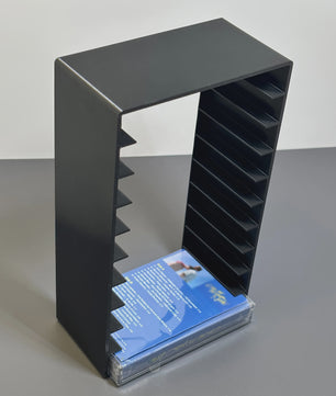 Zwarte Cassette Tape Opbergrek - 10 Vakken - Duurzaam Plastic