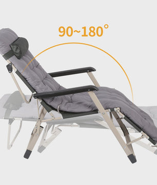 Klapbare Ligstoel voor Tuin en Terras met Verstelbare Rugleuning en Comfortabel Kussen