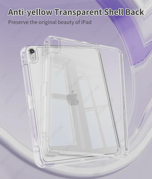 Transparante iPad Hoes met Potloodhouder & Stand - Geschikt voor iPad Air, Pro, Mini, 10.2, 9.7 inch