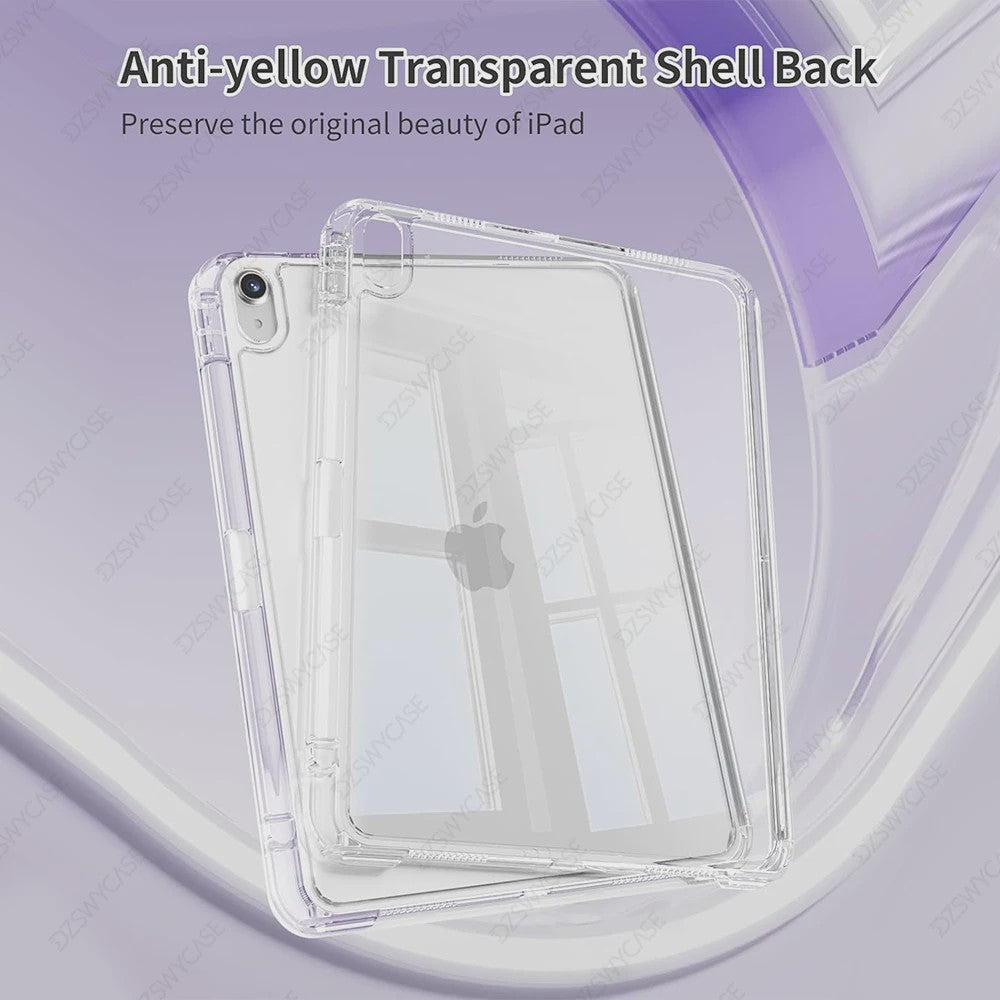 Transparante iPad Hoes met Potloodhouder & Stand - Geschikt voor iPad Air, Pro, Mini, 10.2, 9.7 inch