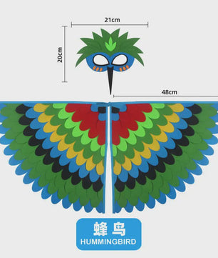 Veren Vleugels en Masker Set - Vogel Kostuum voor Kinderen - Halloween & Feest