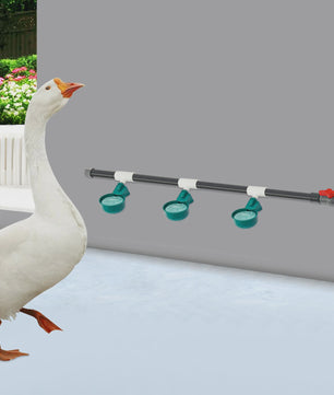Automatische Drinkbak Set voor Kippen, Vogels, Kwartels & Duiven - PVC & RVS