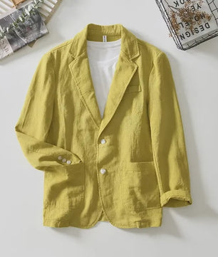 Lichte Katoenen Heren Blazer - Ademend Zomerjasje voor Business & Casual