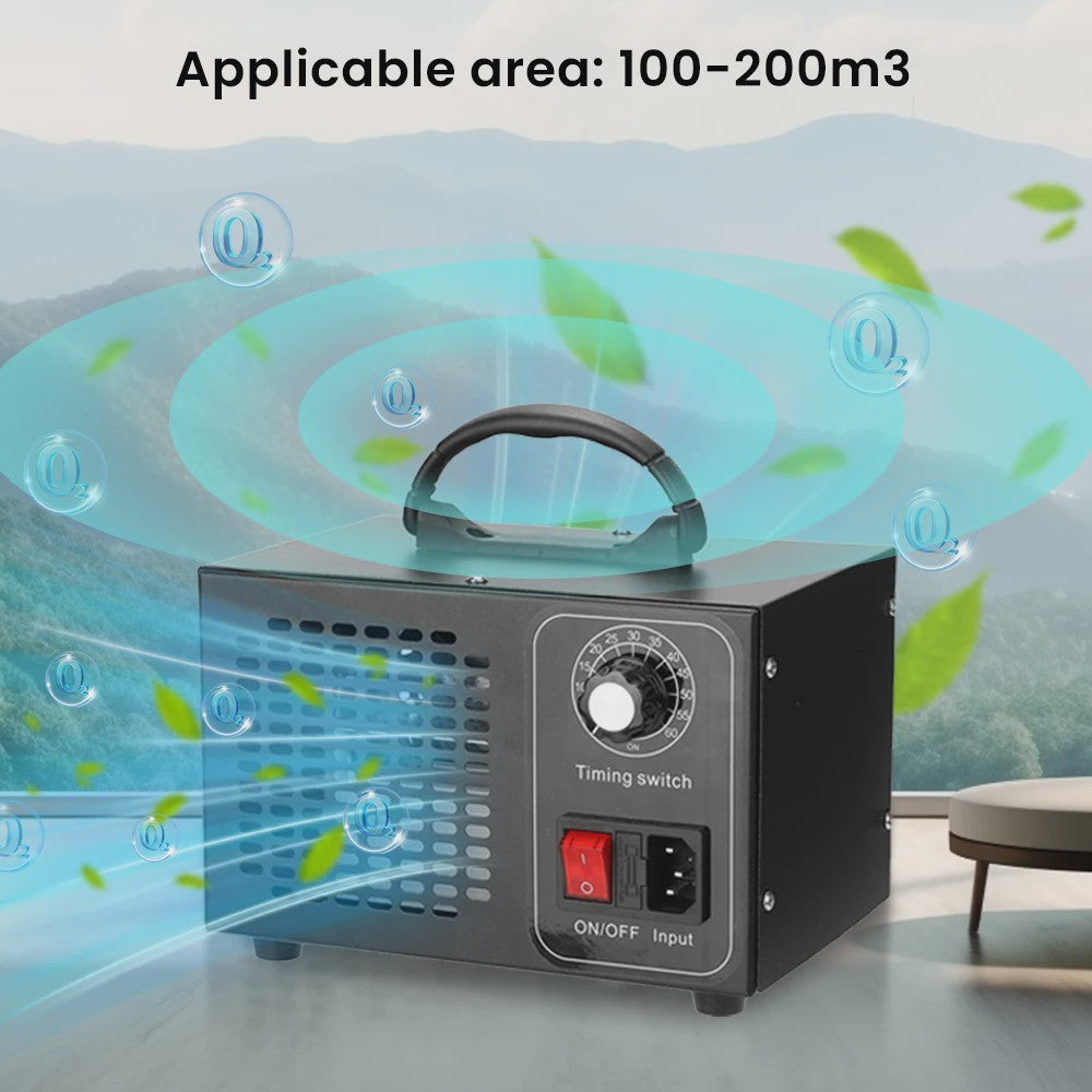 Professionele Ozon Generator 60g/h - Krachtige Luchtzuiveraar, Sterilisator & Geurverwijderaar met Timer (220V)