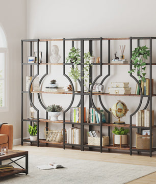 Industriële Boekenkast 180 cm - Vintage Open Wandrek met 12 Vakken