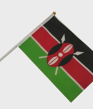 Kleine Kenia Handvlag 14x21cm - Keniaanse Nationale Vlag