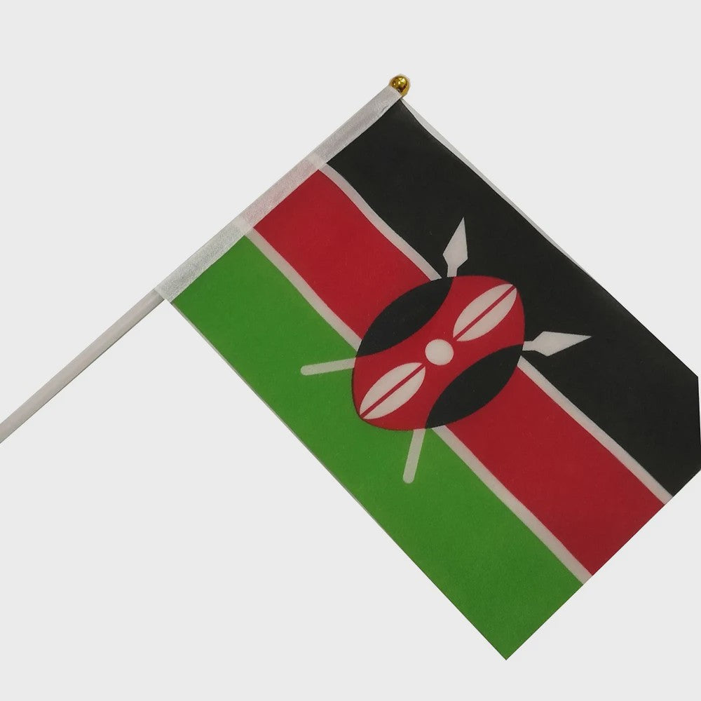 Kleine Kenia Handvlag 14x21cm - Keniaanse Nationale Vlag