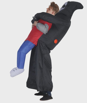 Opblaasbaar Grim Reaper Kostuum - Draag een Persoon Kostuum voor Halloween & Feest