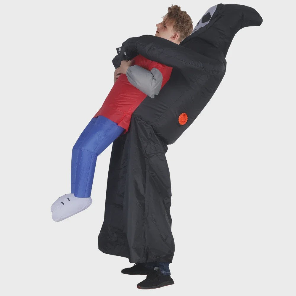 Opblaasbaar Grim Reaper Kostuum - Draag een Persoon Kostuum voor Halloween & Feest