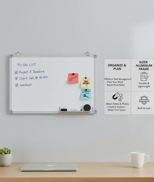 Magnetisch Whiteboard 40x30 cm met Aluminium Frame - Organiseer en Plan