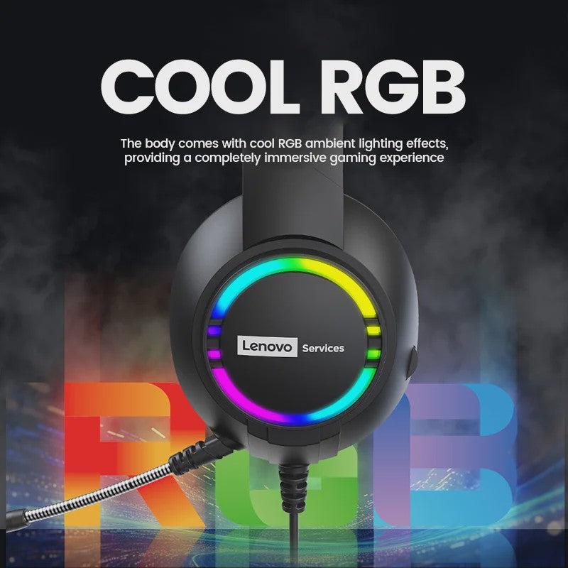 Lenovo E08 E-sports Headset: 7.1 Surround Sound, RGB Licht & Microfoon voor PC Gaming