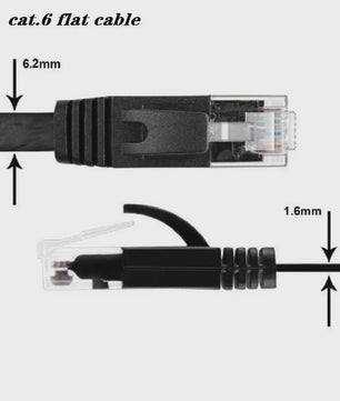 6-Pack Platte CAT6 Ethernet Netwerkkabels (RJ45) - Diverse Lengtes & Kleuren