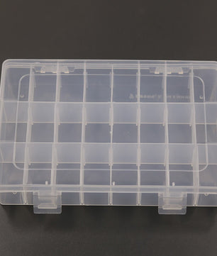 Opbergdoos 24 Vakjes voor Borduur- en Knutselgaren - Transparant Plastic Organizer