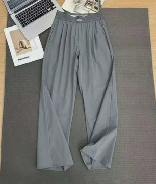 Dames Zomer Broek Hoge Taille Wijde Pijpen Ademend Casual Yoga Sweatpants