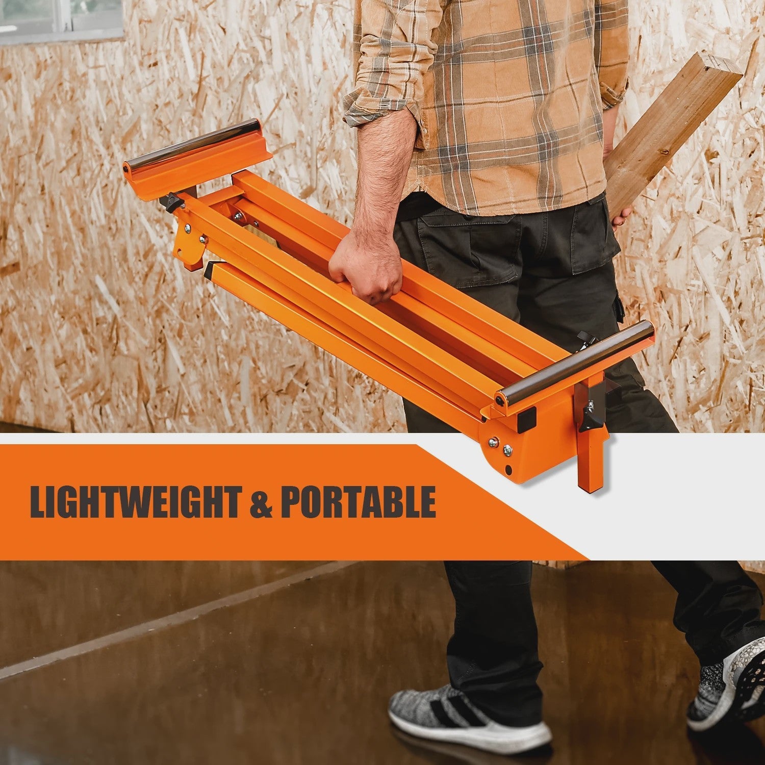 DOVAMAN Miter Saw Stand: Snel Opzetbaar, Lichtgewicht & Robuust met Grote Capaciteit