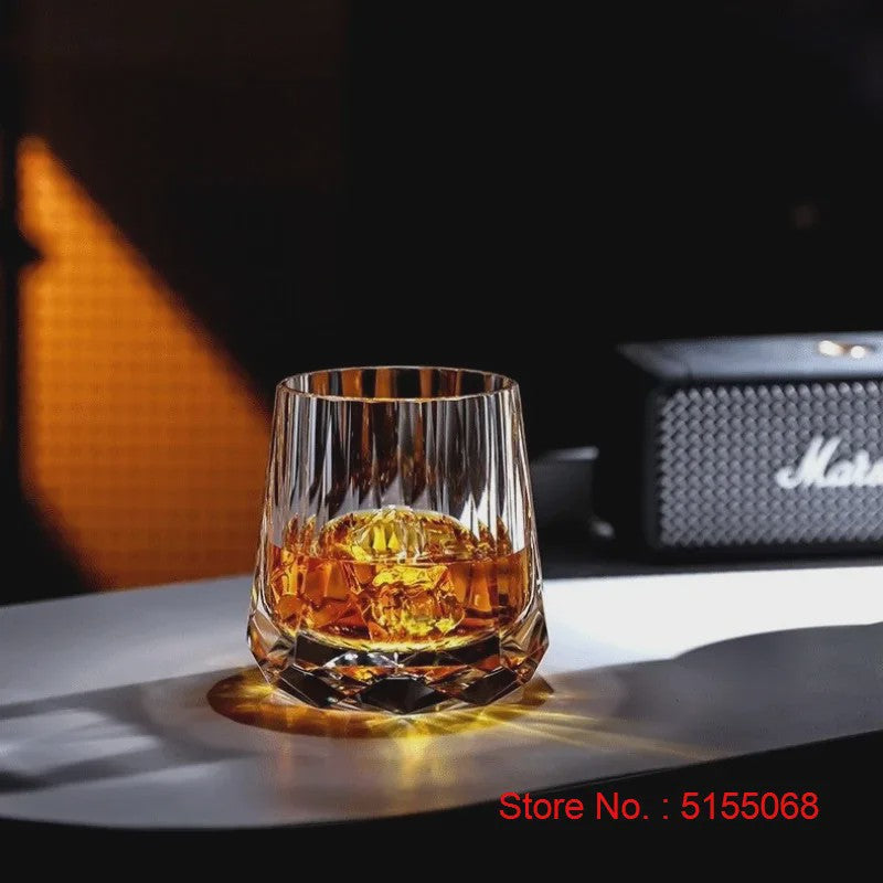 Luxe K9 Kristallen Whiskeyglas met Diamantgeslepen Design - Perfect Cadeau