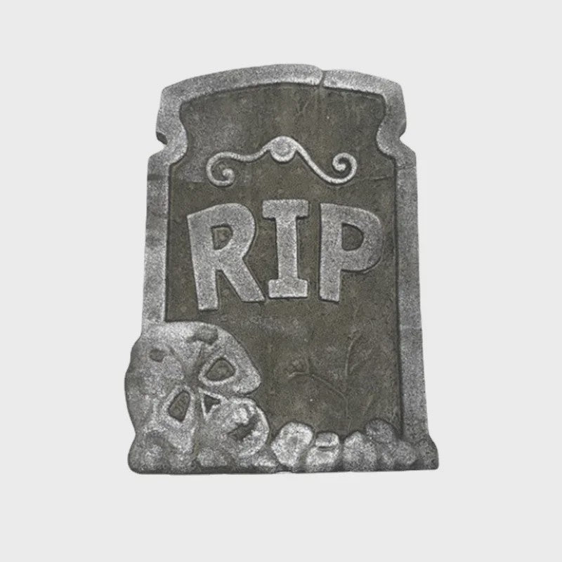 4x Halloween Grafsteen Decoratie - RIP Schedel Grafsteen voor Tuin & Feest