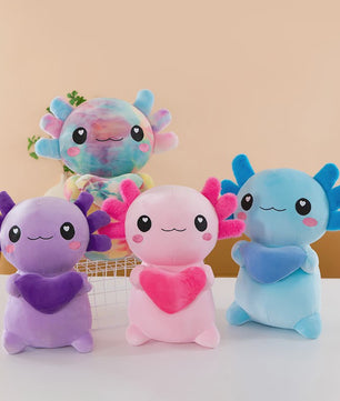 Zachte Axolotl Pluche Knuffel - Verkrijgbaar in 4 Kleuren, Perfect Cadeau