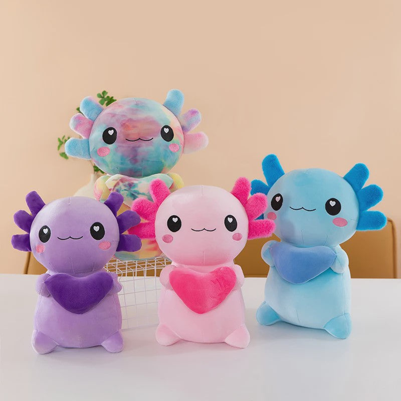 Zachte Axolotl Pluche Knuffel - Verkrijgbaar in 4 Kleuren, Perfect Cadeau