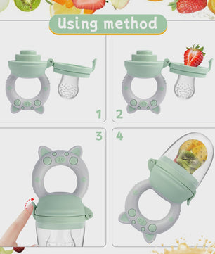 Siliconen Fruit- en Groentespeen voor Baby's en Peuters (6-36 mnd) - Bijtspeen & Voeding