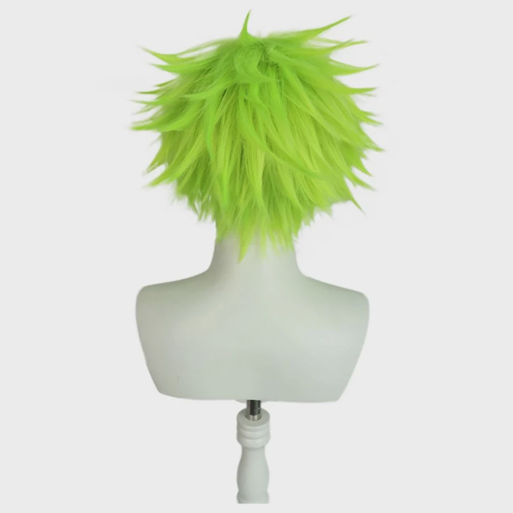 VALORANT Gekko Cosplay Pruik - Kort Krullend Synthetisch Haar in Cyaan Kleur