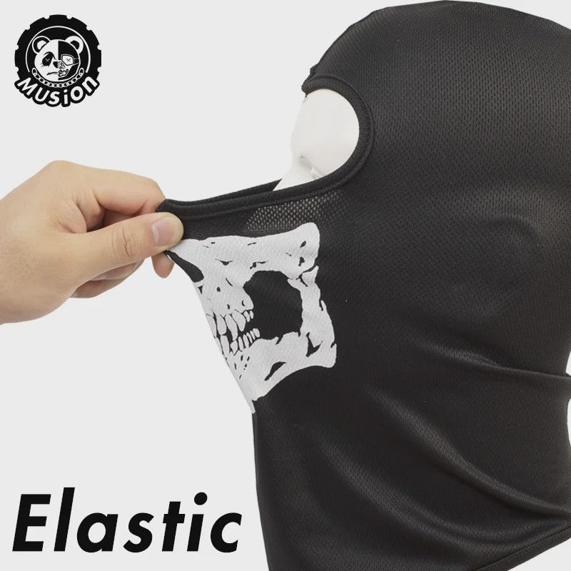 Ademende Skull Balaclava Muts - Full Face Motorfiets Masker met Mesh