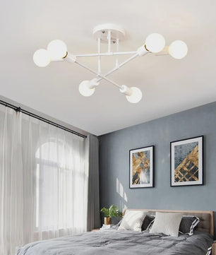 Nordic Stijl Plafondlamp Zwart/Goud - Minimalistische Hanglamp voor Slaapkamer & Woonkamer