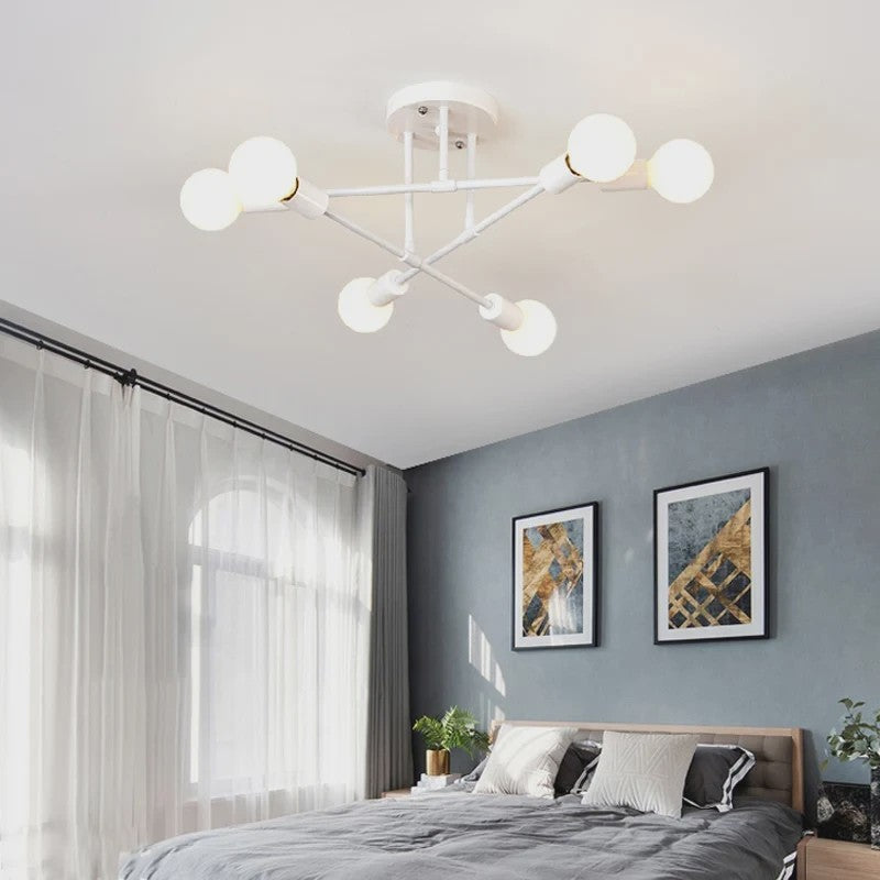 Nordic Stijl Plafondlamp Zwart/Goud - Minimalistische Hanglamp voor Slaapkamer & Woonkamer