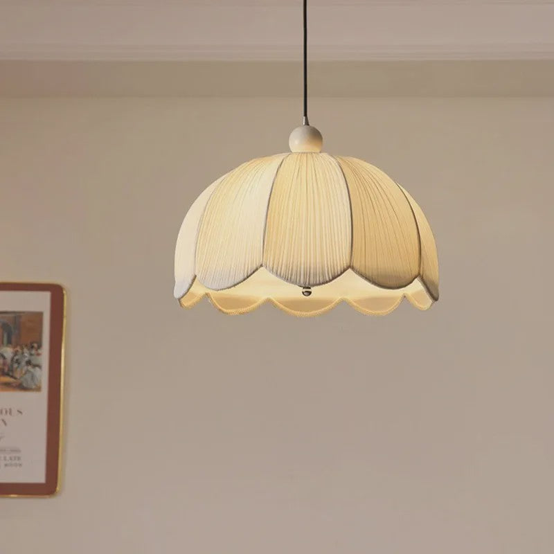 Wabi Sabi Plissé Hanglamp - Japanse Stijl Stoffen Plafondlamp voor Woonkamer, Eetkamer & Slaapkamer