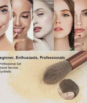 Professionele Make-up Kwasten Set: Zachte Kabuki & Blending Penselen voor Foundation, Poeder, Oogschaduw - Beauty Tools Kit