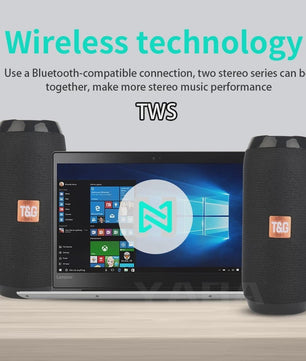 Draagbare Bluetooth Speaker met FM Radio, Subwoofer en 10W Stereo Geluid
