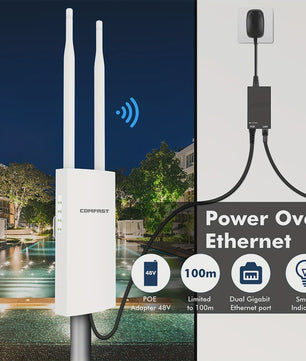 COMFAST 1200Mbps Outdoor WiFi AP met Hoge Kracht & POE - IP66 Waterdicht